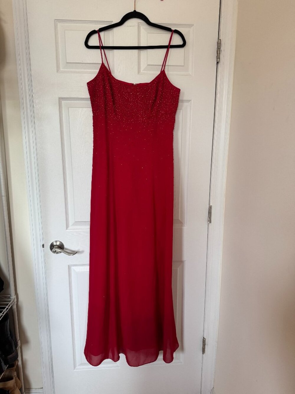 Vintage 90s Y2K Chelsea Nites Formal Red Gown Size 12